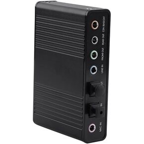 USB Sound Card,6 Channel Sound Mixing External Digital Optical SPDIF Audio Output Adapter USB Hubs Audio Adapter for laptops Desktop Computers