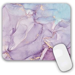 Mouse Pad, Gaming Mouse Pad, Non-Slip Rubber Base Mouse Mat with Designs for Laptop, Computer & Office, 9.5 x 7.9 x 0.12 inches (Purple Butterflies)