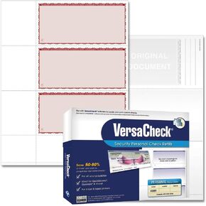 VersaCheck Secure Checks - 750 Blank Business or Personal Wallet Checks - Blue Premium - 250 Sheets Form #3001-3 Per Sheet