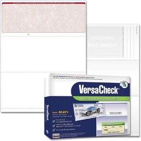 VersaCheck Secure Checks - 250 Blank Business Voucher Checks - Burgundy Classic - 250 Sheets Form #1000 - Check on Top