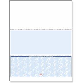 NextDayLabels - Blank Check Stock, 500 Sheets, Blue/Red Prismatic Top, 8.5 x 11 Inches, 24 lb, Laser/Ink-Jet Check Paper