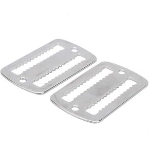 Alomejor 2pcs Diving Diving Weight Belt Slider 316 Stainless Steel Diving Strap Buckle Snorkelling Weight Belt Keeper Buckle
