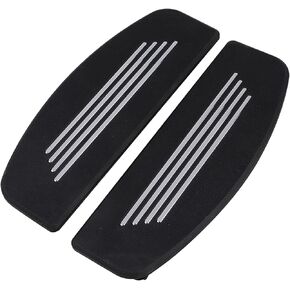 Rubber Streamline Rider Insert Floorboard Footboard Pad Compatible With Harley Touring Electra Glide Classic EFI FLHTCI Road King Police EFI FLHPI Tour Glide,Black,1 Pair