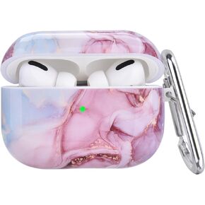 OLEBAND Airpods Pro 2 Case 2022 with Cute Pattern,Hard Flexible Protective and Anti-Slip Cover for Apple Air pod Pro 2nd Generation Case,iPods pro 2 case for Women and Girls,Watercolor Marble