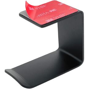 Aluminum Under-Desk Headphone Hook, with Strong Adhesive VHB Tape, Holds 5 lbs (Black)