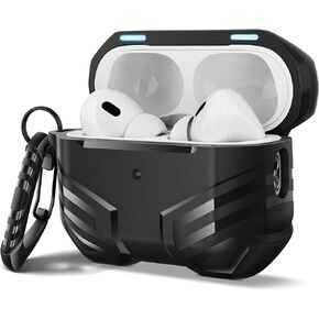 MOBOSI for Airpods Pro Case(2nd/1st Gen), Military Grade AirPods Pro 2nd Generation Case, [Compatible with MagSafe], Hard Shell Full-Body Protective Case Cover with Keychain(2023/2022/2019), Blue