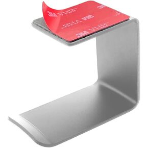 Aluminum Under-Desk Headphone Hook, with Strong Adhesive VHB Tape, Holds 5 lbs (Black)