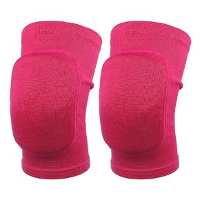 VOCOSTE 1 Pair Sporting Protective Knee Pad, Breathable Flexible Knee Support Compression Sleeve Brace, for Football Volleyball, Sponge, Pink Size L