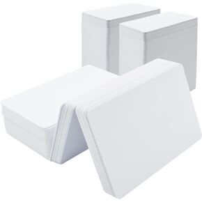 VANRA 100 حزمة من بطاقات PVC الفارغة لطابعات شارات هوية الصور CR80 30 مل بطاقة بلاستيكية بيضاء لبطاقات الهوية القياسية وشارات التعريف in Kuwait