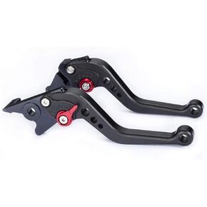 Short Brake Clutch Levers Compatible with GROM MSX125 2014-2019, CBR250R 2011-2013, CBR300R/CB300F/FA 2014-2019, CB400F/CB400R 2013-2015, CBR500R/CB500F/X 2013-2019, Monkey 125 2018-2019,Black
