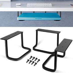 Under Desk Laptop Mount, Laptop Under Desk Mount 2.7 inches Tall Effective Space, Aluminum Under Desk Laptop Holder Rack for Laptop MacBook Dell OptiPlex PS4 & More