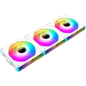 UNI Fan 120 Infinity Mirror Module Daisy-Chain ARGB Fan 120mm Triple Pack with Controller Suitable for Computer Case & 360mm AIO Cooler