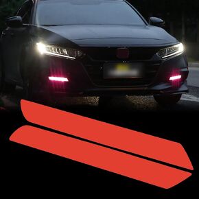 أفلام ضباب خفيفة من الفينيل من TOMALL متوافقة مع Honda 10th Accord 2018-2020 ملصقات نقل ضوء مصباح الضباب وديكورات خارجية ذاتية اللصق للسيارة (وردي)