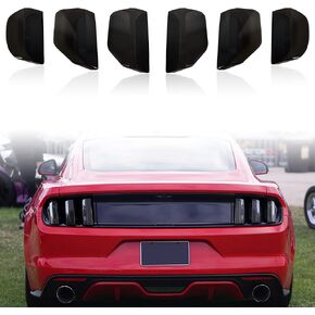 Tail Light Cover for Ford Mustang 2015 2016 2017, Taillight Covers Trim Decoration for 2015 2016 2017 Ford Mustang Accessories, 6PCS, Smoke Black