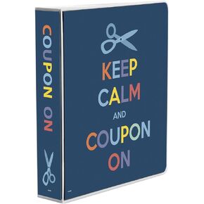 3-Ring Coupon Organizer Binder - Keep Calm