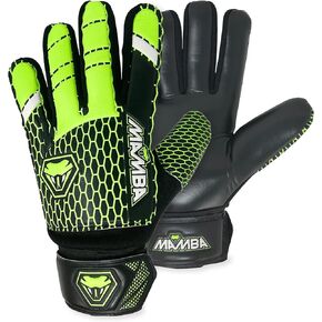 Kids Soccer Goalie Gloves Youth Goalkeeper | Durable, Quality Latex Palm & Back Hand | Double Length Latex Wrist Support | Outstanding Design | Goalie Gloves for Kids - Boys & Girls