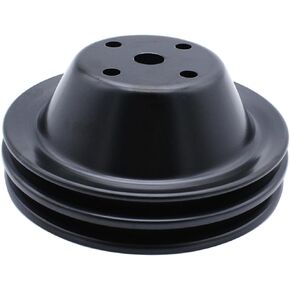 Long Water Pump Pulley Double-Groove Compatible With Small Block Chevy SBC 262 265 267 283 302 305 307 327 350 400