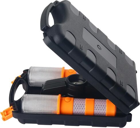 LED Road Flares Emergency Roadside Lights with Safety Strobe Light Magnetic Base & Detachable Stand for Car Vehicles Trucks, 2 Pack (Come in Storage Case) in Kuwait