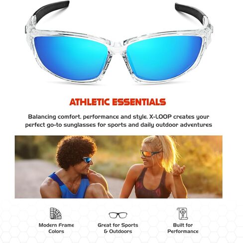 Polarized Sports Sunglasses for Men - UV400 Baseball Running Cycling Golf Glasses in Saudi Arabia