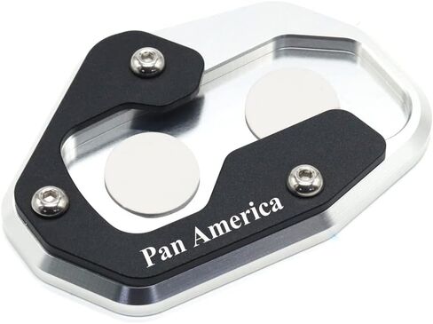 جديد 2021 لـ Harley-Davidson Pan America RA1250 CNC مسند جانبي حامل تكبير تمديد وسادة القدم دعم PAN AMERICA 1250 (أزرق) (فضي) in Saudi Arabia