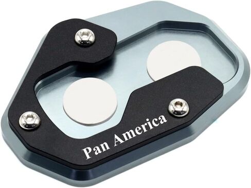 جديد 2021 لـ Harley-Davidson Pan America RA1250 CNC مسند جانبي حامل تكبير تمديد وسادة القدم دعم PAN AMERICA 1250 (أزرق) (فضي) in Saudi Arabia