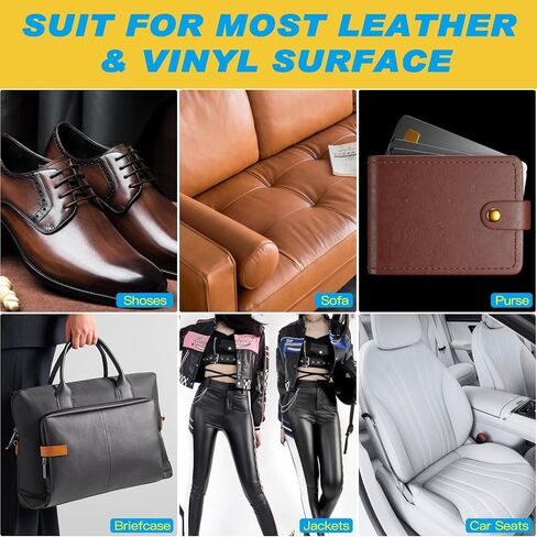 حشو جلدي قابل للطلاء، 4.5 أونصة إصلاح حشو جلدي أبيض للثقوب والخدوش والحروق والدموع والشقوق، مركب إصلاح جلدي لمقاعد السيارة الجلدية والأثاث والأريكة والأحذية in Kuwait