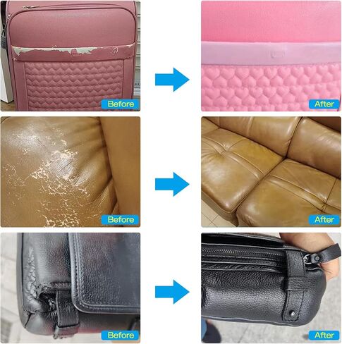 حشو جلدي قابل للطلاء، 4.5 أونصة إصلاح حشو جلدي أبيض للثقوب والخدوش والحروق والدموع والشقوق، مركب إصلاح جلدي لمقاعد السيارة الجلدية والأثاث والأريكة والأحذية in Kuwait