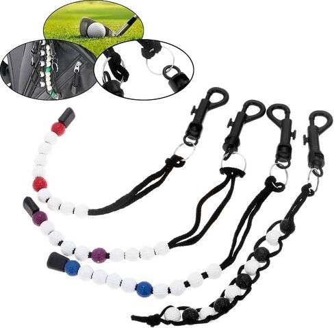 MUXSAM 1 Piece Golf Beads Score Counter with Clip (RED/Purple/Blue/Black), Golf Stroke Score Count Keeper Putting Score Counter for Referee Caddy Golfer in Saudi Arabia