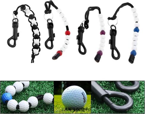 MUXSAM 1 Piece Golf Beads Score Counter with Clip (RED/Purple/Blue/Black), Golf Stroke Score Count Keeper Putting Score Counter for Referee Caddy Golfer in Saudi Arabia