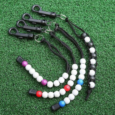 MUXSAM 1 Piece Golf Beads Score Counter with Clip (RED/Purple/Blue/Black), Golf Stroke Score Count Keeper Putting Score Counter for Referee Caddy Golfer in Saudi Arabia