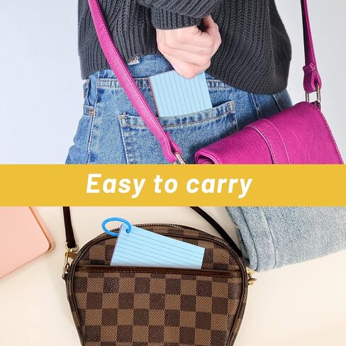 بطاقات فهرسة متعددة الألوان، 600 ورقة بطاقات فلاش مع حلقات، بطاقات فهرسة مسطرة مقاس 3 × 5 بوصة، بطاقات دراسية للتعلم المدرسي واللوازم المكتبية، 10 ألوان in Kuwait