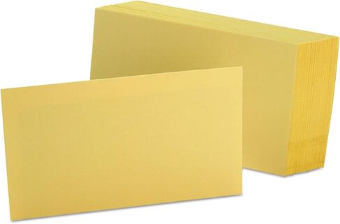Oxford Unruled Index Cards, 3 X 5, Canary, 100/pack in Saudi Arabia