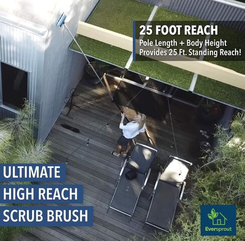 EVERSPROUT 5-to-12 Ft Car Brush with Rubber Bumper, Lightweight Extension Pole Handle, Soft Bristles Car Wash Brush, RV Wash Brush, Truck Wash Brush, Boat Brush, Solar Panel Cleaning Brush and Pole in Kuwait