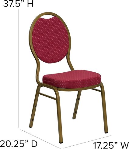 مجموعة من 4 قطع من كرسي Flash Furniture من سلسلة HERCULES على شكل دمعة خلفية مكدسة من قماش منقوش باللون الأسود - إطار من الوريد الفضي in Saudi Arabia
