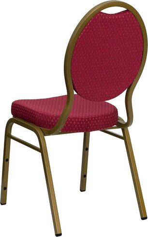 مجموعة من 4 قطع من كرسي Flash Furniture من سلسلة HERCULES على شكل دمعة خلفية مكدسة من قماش منقوش باللون الأسود - إطار من الوريد الفضي in Saudi Arabia