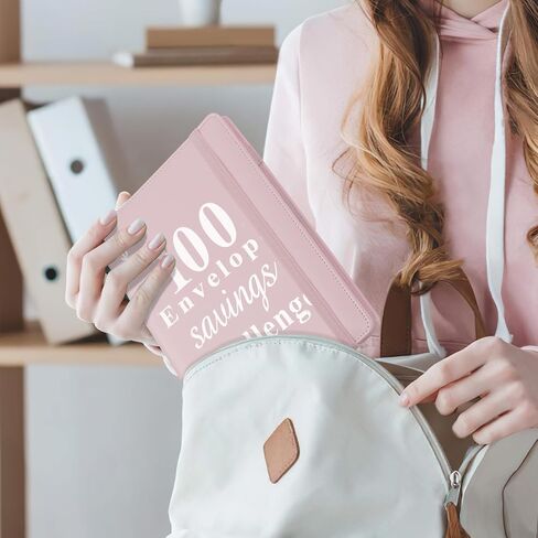 كتاب تحدي توفير المال 100 ظرف، مجلد ميزانية A5 مع مظاريف نقدية، كتاب توفير المال - طريقة سهلة وممتعة لتوفير 5050 دولارًا، مظاريف حشو النقود لوضع الميزانية والادخار (أسود) in Saudi Arabia