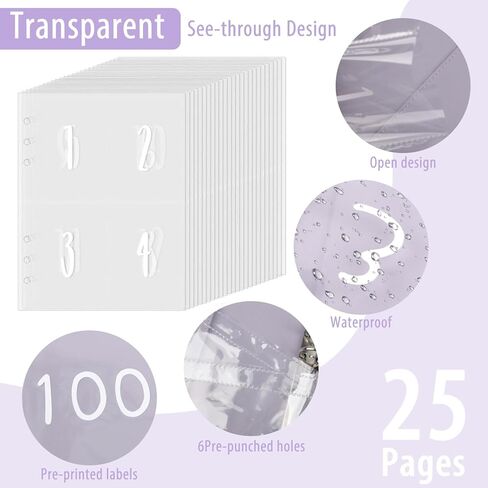 100 Envelopes Money Saving Challenge Book,A5 Budget Binder with Cash Envelopes, Book of Saving Money-Easy & Fun Way to Save $5,050, Cash Stuffing Envelopes for Budgeting & Saving (Black) in Kuwait