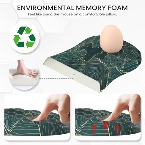 لوحة ماوس مريحة من HAOCOO مع مسند للمعصم، لوحة ماوس نفق رسغي مع دعم للمعصم، لوحة ماوس مريحة للكتابة مع إسفنج الذاكرة، وسادات ماوس الكمبيوتر للمكتب، سطح المكتب، الكمبيوتر المحمول، رخام أبيض in Kuwait