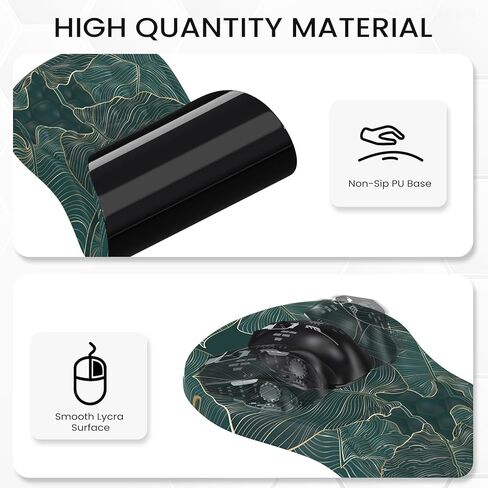 لوحة ماوس مريحة من HAOCOO مع مسند للمعصم، لوحة ماوس نفق رسغي مع دعم للمعصم، لوحة ماوس مريحة للكتابة مع إسفنج الذاكرة، وسادات ماوس الكمبيوتر للمكتب، سطح المكتب، الكمبيوتر المحمول، رخام أبيض in Kuwait