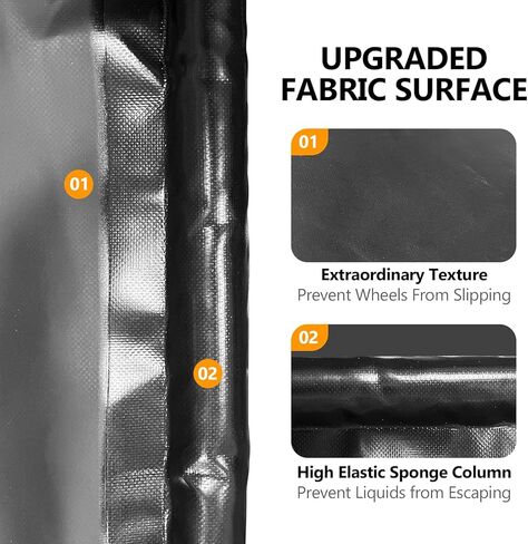 سجادة أرضية المرآب المقاومة للماء أسفل السيارة، 7'9 بوصة × 18 بوصة، سجادة احتواء شديدة التحمل مع ممسحة أرضية مجانية، تحمي أرضية المرآب من الماء والطين والزيت in Kuwait