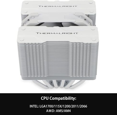 Thermalright Peerless Assassin 120 Mini Black CPU Air Cooler, 6 Heat Pipes Dual Towers Cooler, with Dual TL-D12B PWM Fans, Desktop PC Cooler for Intel LGA 1851/1700/1150/1151/1200/2011,AMD:AM4/AM5 in Saudi Arabia