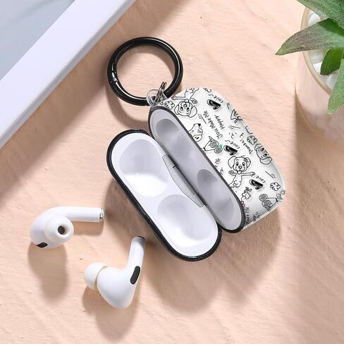 غطاء حماية لجهاز Airpods Pro، تصميم رائع ومبتكر وفريد ​​من نوعه، غطاء حماية من السيليكون Airpods Pro قابل للحمل مضاد للصدمات مع مجموعة أدوات تنظيف لجهاز Apple Airpod Pro 2019 in Saudi Arabia