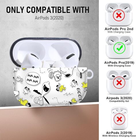 غطاء حماية لجهاز Airpods Pro، تصميم رائع ومبتكر وفريد ​​من نوعه، غطاء حماية من السيليكون Airpods Pro قابل للحمل مضاد للصدمات مع مجموعة أدوات تنظيف لجهاز Apple Airpod Pro 2019 in Saudi Arabia