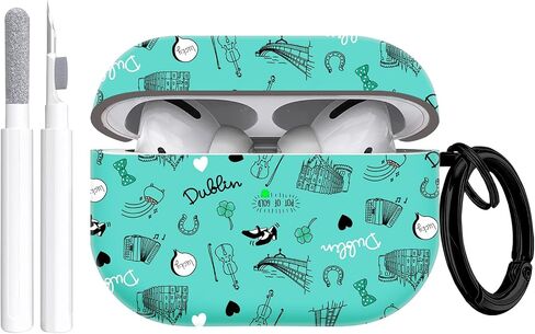 غطاء حماية لجهاز Airpods Pro، تصميم رائع ومبتكر وفريد ​​من نوعه، غطاء حماية من السيليكون Airpods Pro قابل للحمل مضاد للصدمات مع مجموعة أدوات تنظيف لجهاز Apple Airpod Pro 2019 in Saudi Arabia