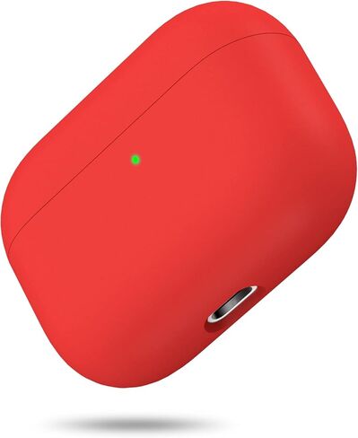 Miracase مصمم لجراب AirPods Pro (2019)، [حماية مطورة من ثلاث طبقات] غطاء حافظة من السيليكون السائل الناعم الصديق للبشرة، أسود in Kuwait