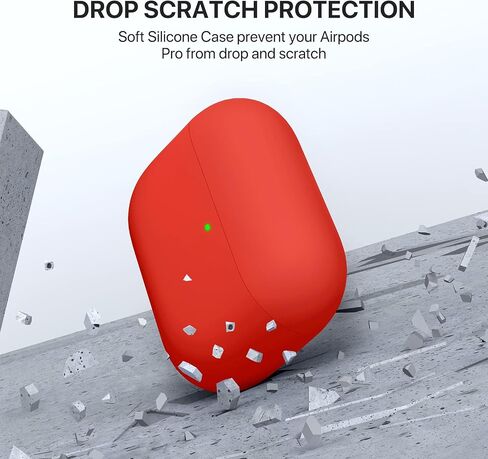 Miracase مصمم لجراب AirPods Pro (2019)، [حماية مطورة من ثلاث طبقات] غطاء حافظة من السيليكون السائل الناعم الصديق للبشرة، أسود in Kuwait