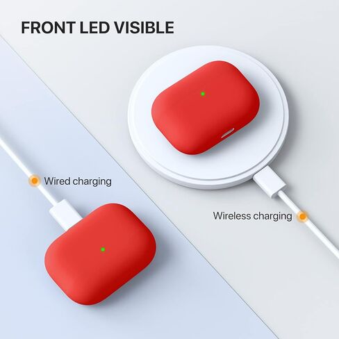 Miracase مصمم لجراب AirPods Pro (2019)، [حماية مطورة من ثلاث طبقات] غطاء حافظة من السيليكون السائل الناعم الصديق للبشرة، أسود in Kuwait