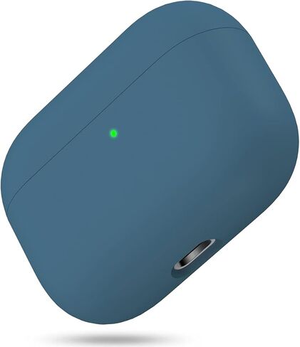 Miracase مصمم لجراب AirPods Pro (2019)، [حماية مطورة من ثلاث طبقات] غطاء حافظة من السيليكون السائل الناعم الصديق للبشرة، أسود in Kuwait