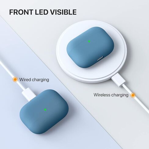 Miracase مصمم لجراب AirPods Pro (2019)، [حماية مطورة من ثلاث طبقات] غطاء حافظة من السيليكون السائل الناعم الصديق للبشرة، أسود in Kuwait