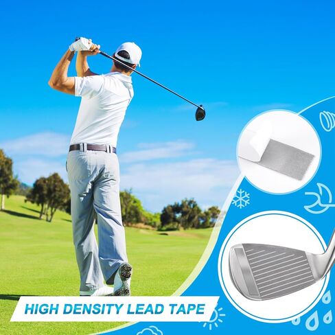 WXJ13 1/2" x 100" Golf Lead Tape,2 Grams Per Inch High Density, Total 100 Grams Available for Golf Fishing Tennis Pickleball Paddles Racket in Saudi Arabia